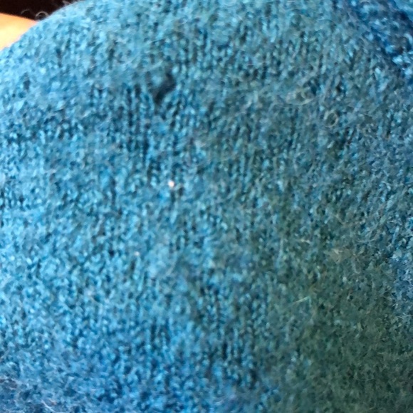 COLDWATER CREEK Teal Boiled Wool Blend Button Front Coat Jacket Size XL - Picture 14 of 16